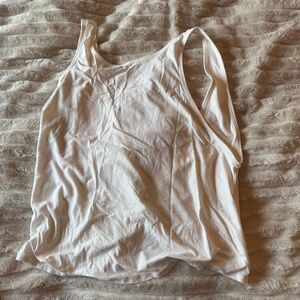 White Sleeveless Tank Top